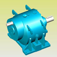 SP雙排直齒行星減速機(jī)實(shí)體模型