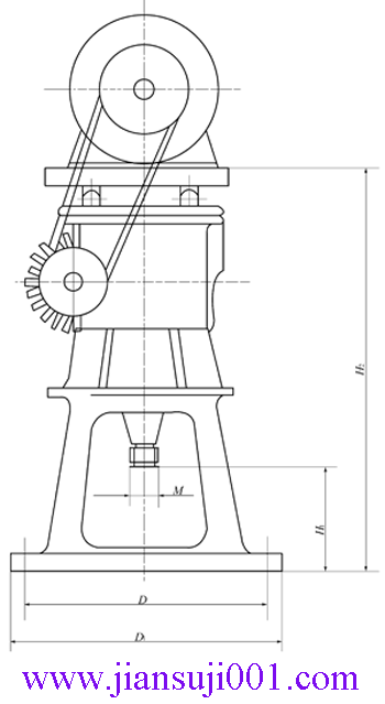 GCWS系列圓弧齒圓柱蝸桿減速機(jī)外形及安裝尺寸